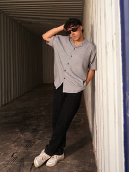 Soft Drift Trousers in Charcoal Black